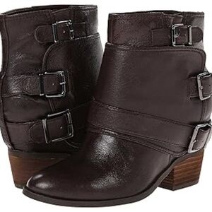 Women's Black Leather Ankle Boots